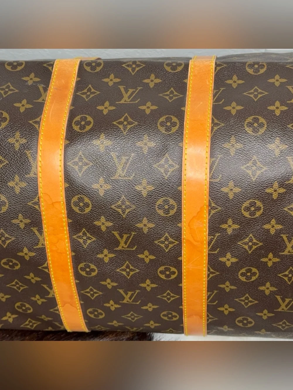 Authentic Louis Vuitton Vintage Monogram Keepall 55 Duffle Bag M41424|SN: MI874